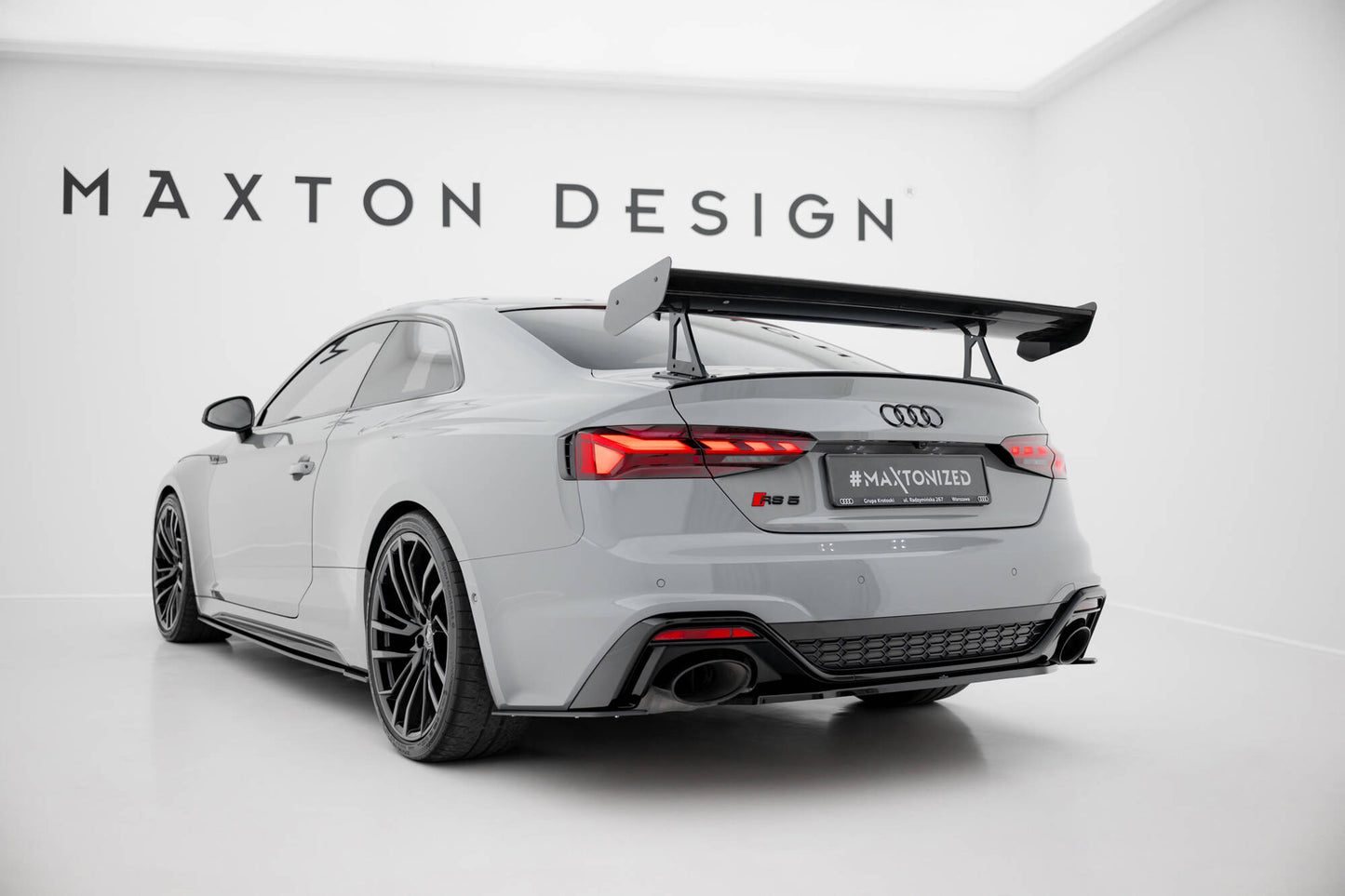Carbon spoiler with upper swan mounting  audi a5 / a5 s-line / s5 / rs5 coupe f5 / f5 facelift