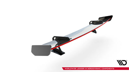 Carbon spoiler with upper swan mounting + led audi a5 / a5 s-line / s5 / rs5 coupe f5 / f5 facelift