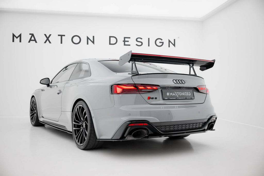 Carbon spoiler med øvre svanemontering + LED Audi A5 / A5 S-linje / S5 / RS5 Coupe F5 / F5 ansigtsløftning