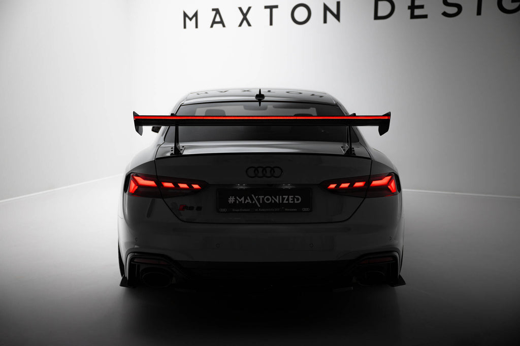 Carbon spoiler med øvre svanemontering + LED Audi A5 / A5 S-linje / S5 / RS5 Coupe F5 / F5 ansigtsløftning