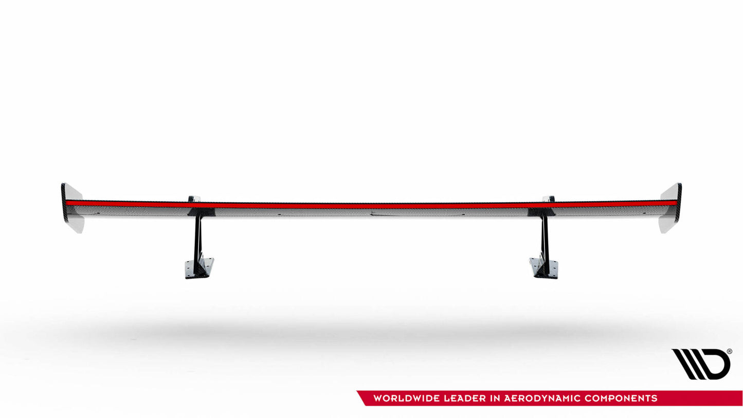 Carbon spoiler with upper swan mounting + led audi a5 / a5 s-line / s5 / rs5 coupe f5 / f5 facelift