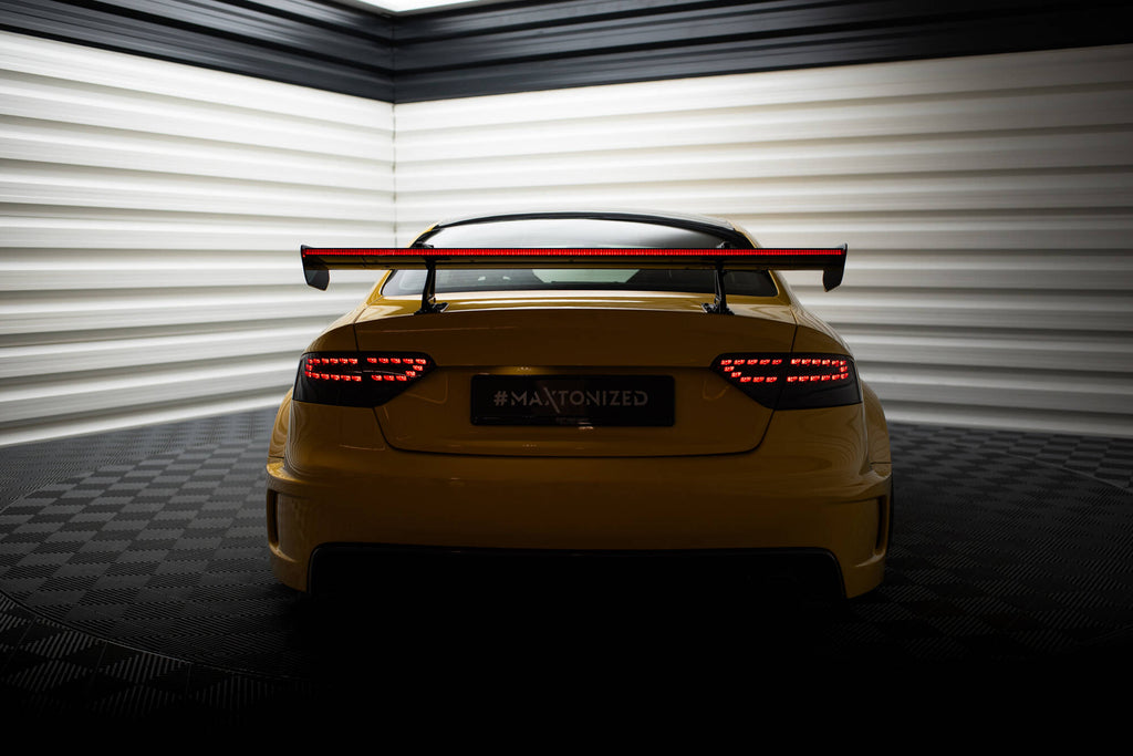 Carbon spoiler with upper swan mounting + led audi a5 coupe 8t