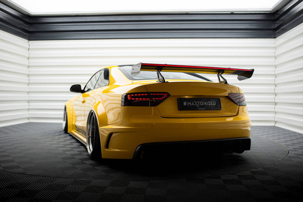 Carbon spoiler with upper swan mounting + led audi a5 coupe 8t