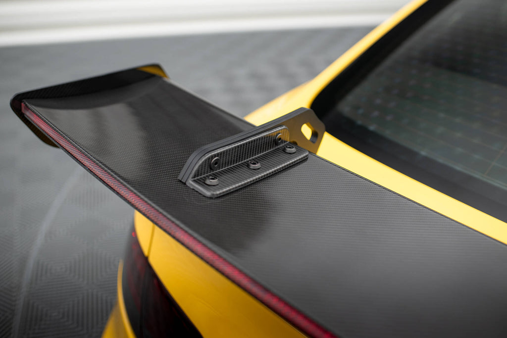 Carbon spoiler with upper swan mounting + led audi a5 coupe 8t
