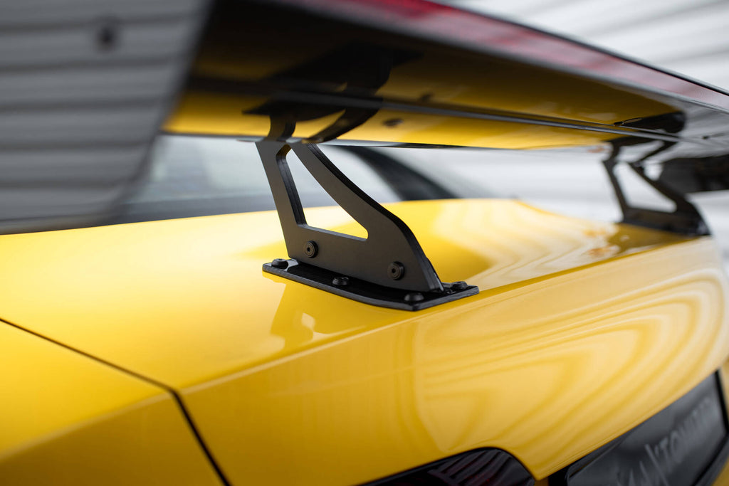 Carbon spoiler with upper swan mounting + led audi a5 coupe 8t