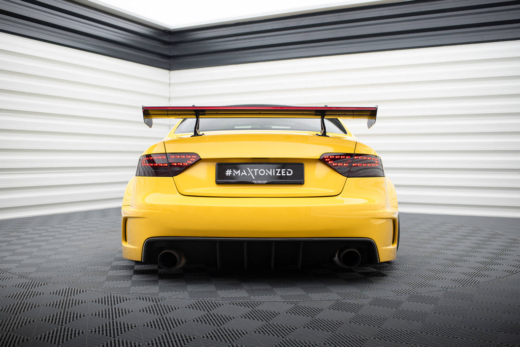 Carbon spoiler with upper swan mounting + led audi a5 coupe 8t