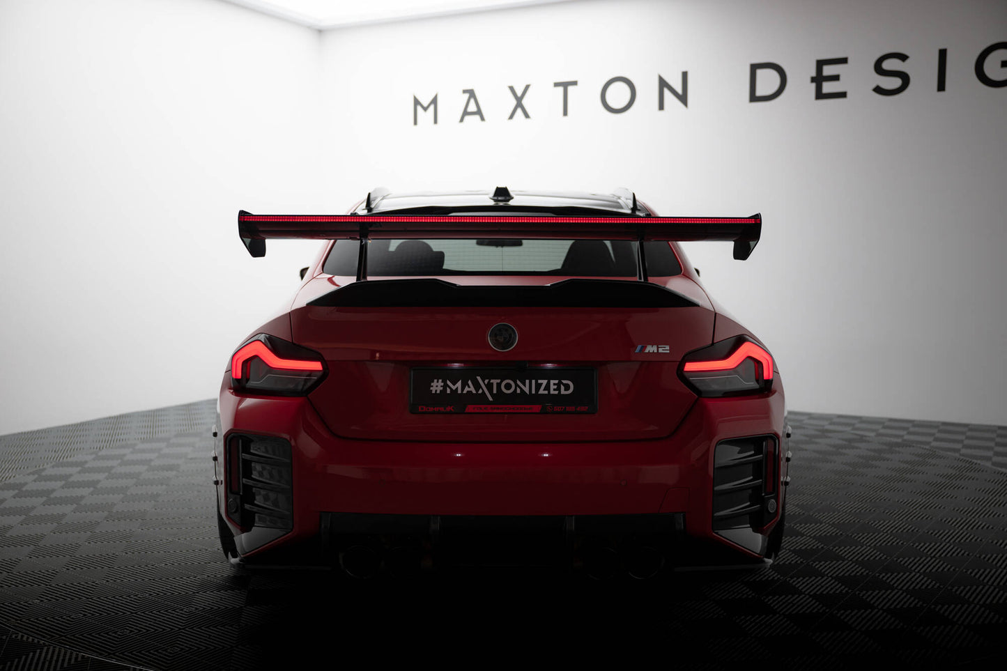 Carbon spoiler with upper swan mounting + led bmw m2 g87