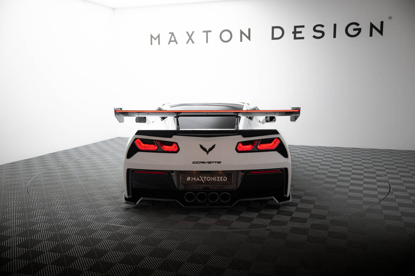 Carbon Spoiler with Upper Swan Mounting + LED Chevrolet Corvette Stingray / Grand Sport C7