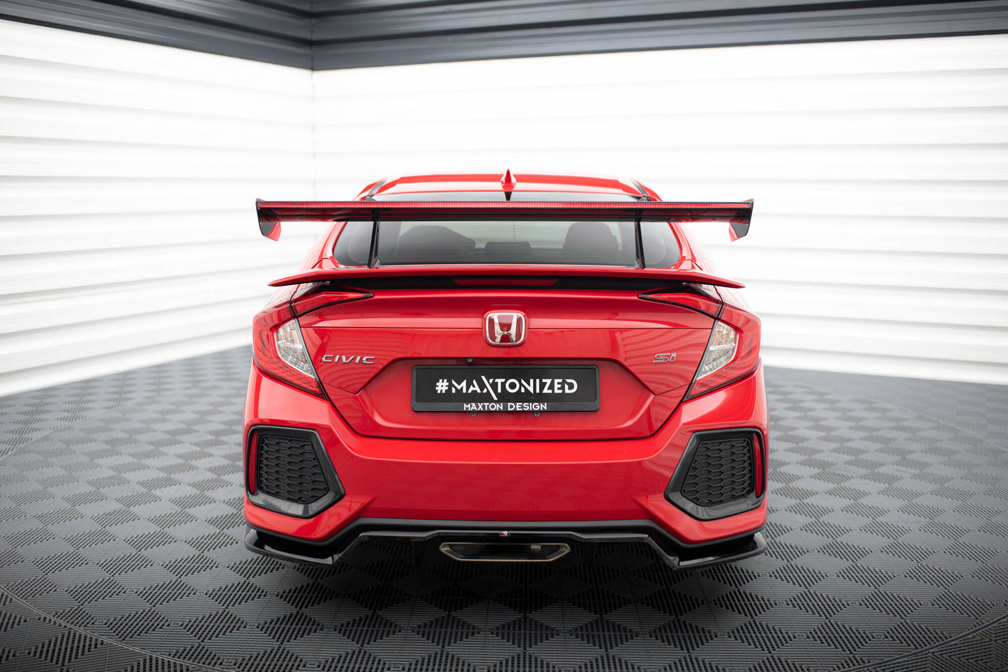 Carbon Spoiler with Upper Swan Mounting + LED Honda Civic SI MK10