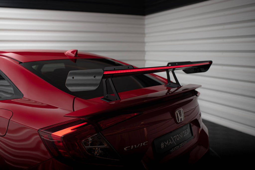 Carbon spoiler med øvre svanemontering + ledet Honda Civic Si MK10