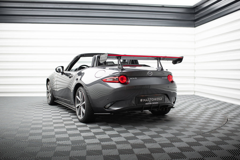 Carbon spoiler with upper swan mounting + led mazda mx-5 nd (mk4)