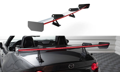 Carbon spoiler with upper swan mounting + led mazda mx-5 nd (mk4)