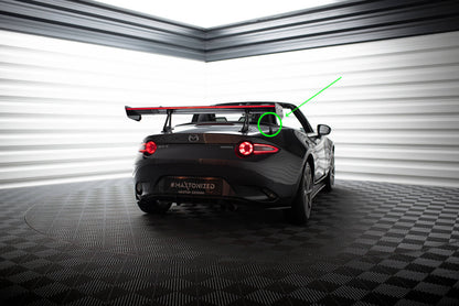 Carbon spoiler with upper swan mounting + led mazda mx-5 nd (mk4)