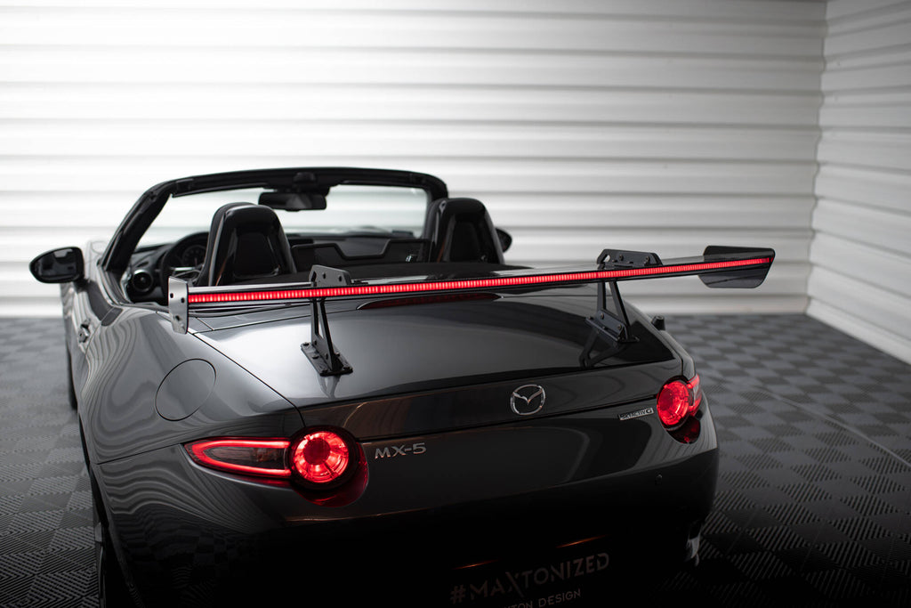 Carbon spoiler with upper swan mounting + led mazda mx-5 nd (mk4)