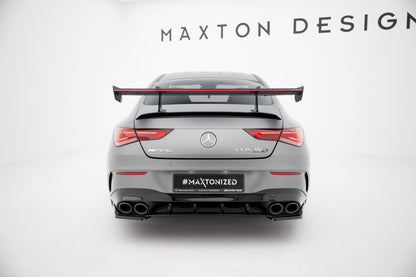 Carbon spoiler with upper swan mounting + led mercedes-benz cla coupe c118 / c118 facelift