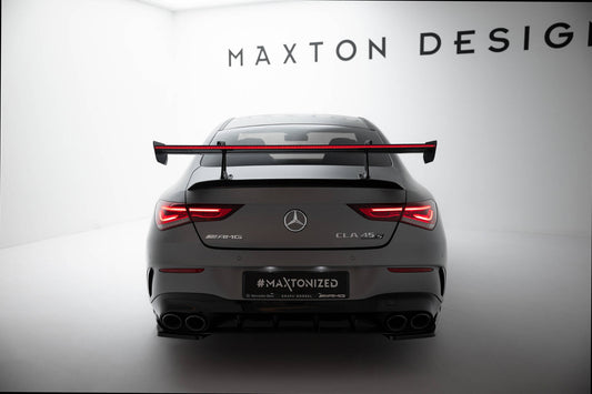 Carbon spoiler with upper swan mounting + led mercedes-benz cla coupe c118 / c118 facelift