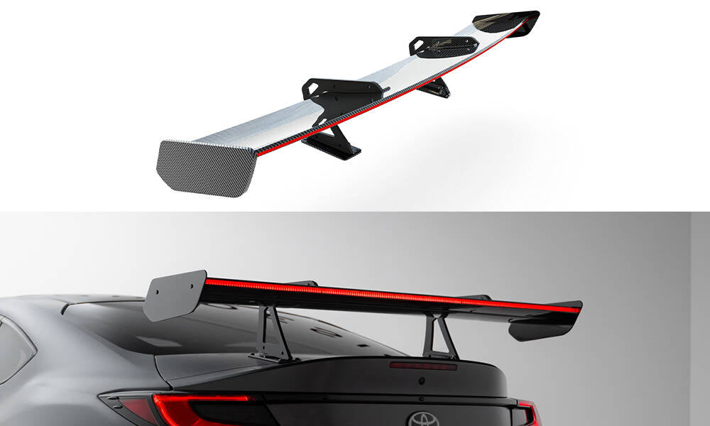Hiilpoileri, jossa on ylempi joutsenkiinnitys + LED Toyota Gr86 / Subaru Brz MK2
