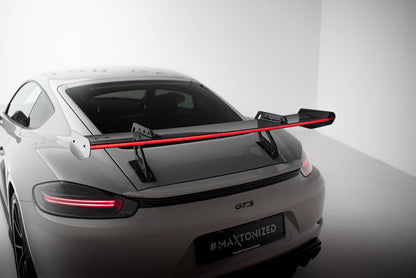 Hiilpoileri, jolla on ylempi joutsenkiinnitys V.1 + LED Porsche 718 Cayman 982C