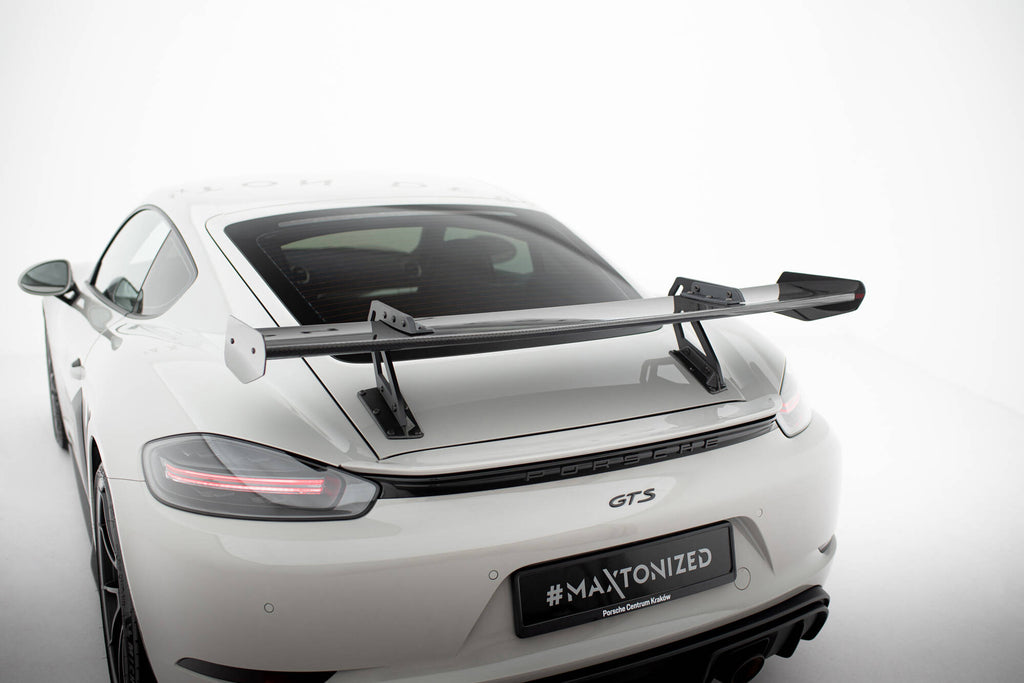 Carbon spoiler with upper swan mounting  v.1 porsche 718 cayman 982c