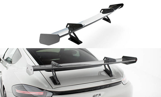 Carbon spoiler with upper swan mounting  v.1 porsche 718 cayman 982c