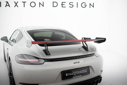 Carbon Spoiler with Upper Swan Mounting v.2 + LED Porsche 718 Cayman 982C