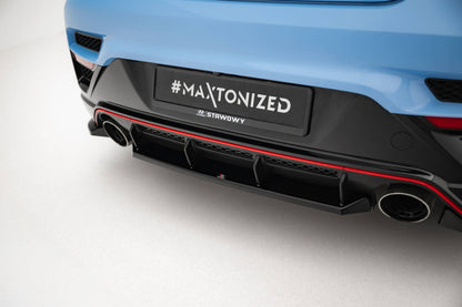 Central rear splitter for hyundai veloster n mk2