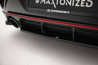 Central rear splitter for hyundai veloster n mk2