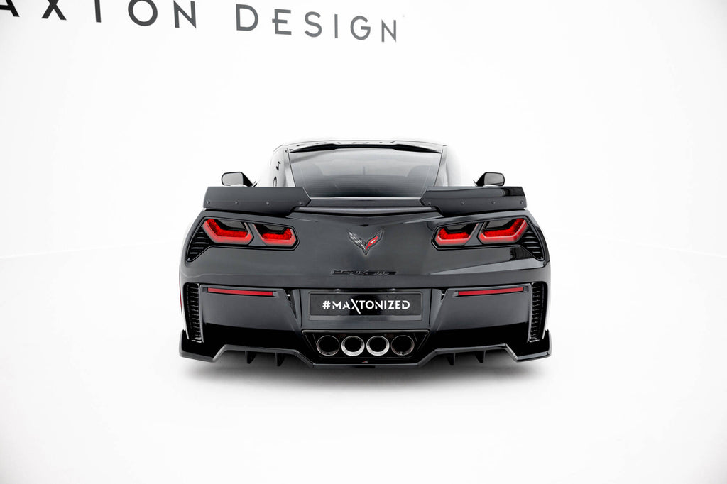Central rear splitter (with vertical bars) chevrolet corvette z06 c7