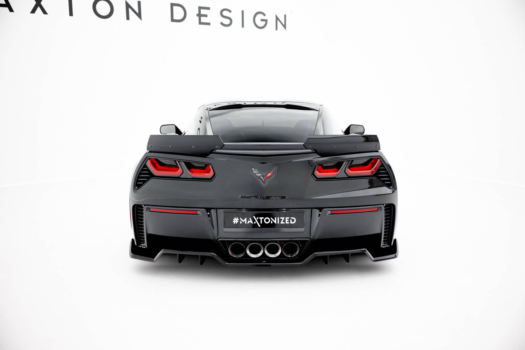 Central rear splitter (with vertical bars) chevrolet corvette z06 c7
