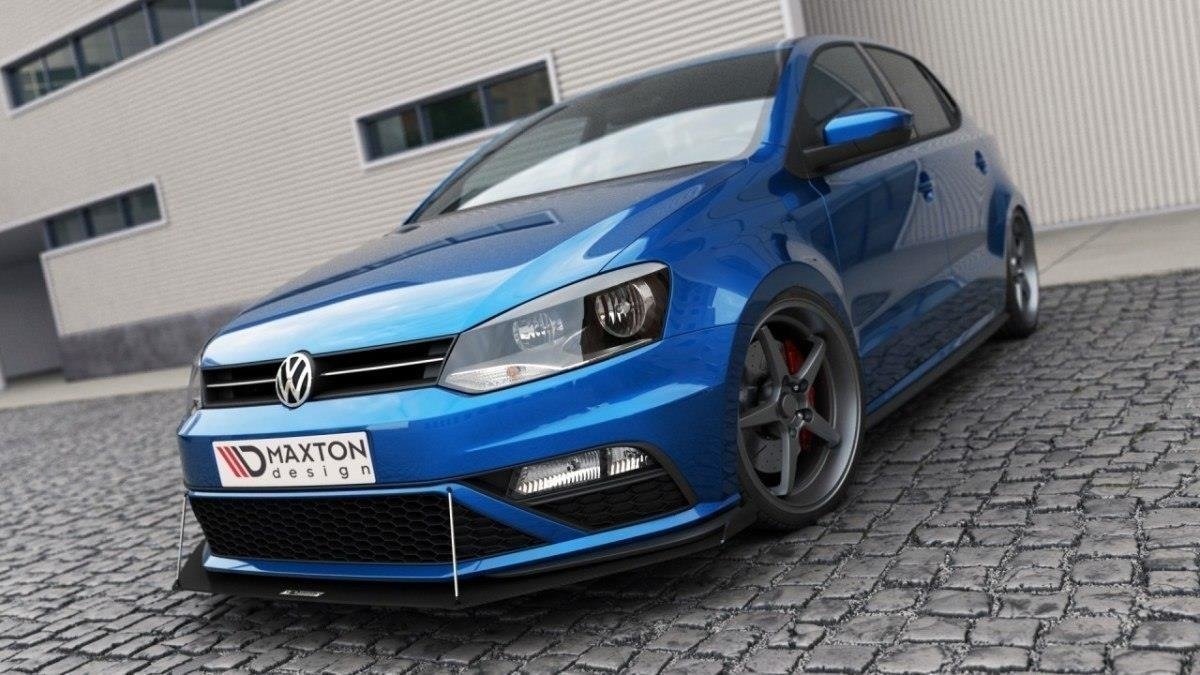 Front racing splitter (with wings) volkswagen polo gti mk5 facelift