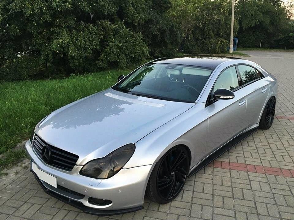 Front splitter mercedes cls c219 standard bumper