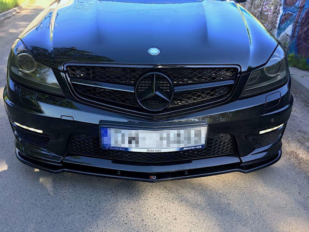 Front splitter mercedes-benz c63 amg sedan / estate w204 facelift / s204 facelift
