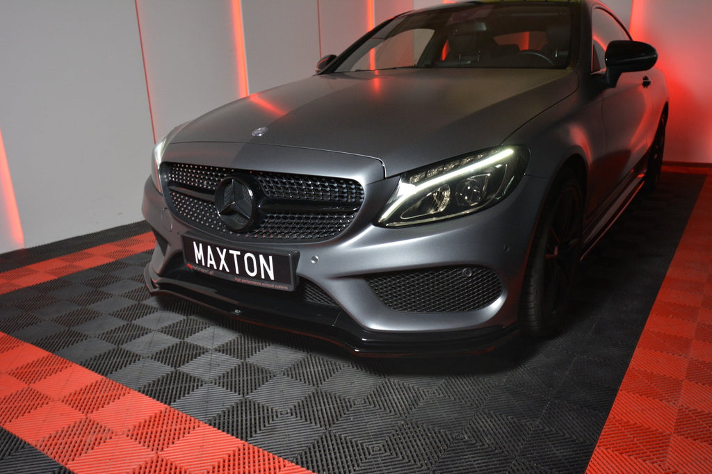 Front splitter v.1 mercedes- benz c-class w205 coupe amg-line