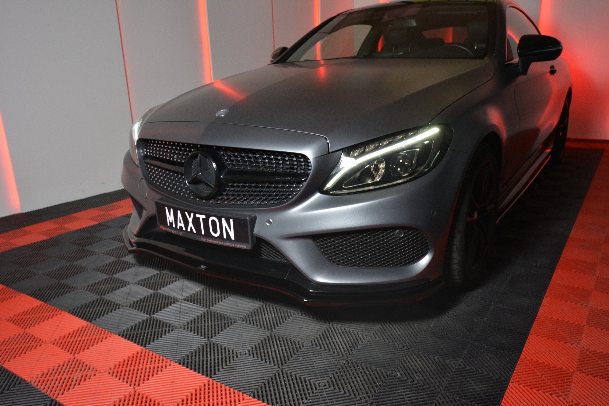 Front splitter v.1 mercedes- benz c-class w205 coupe amg-line