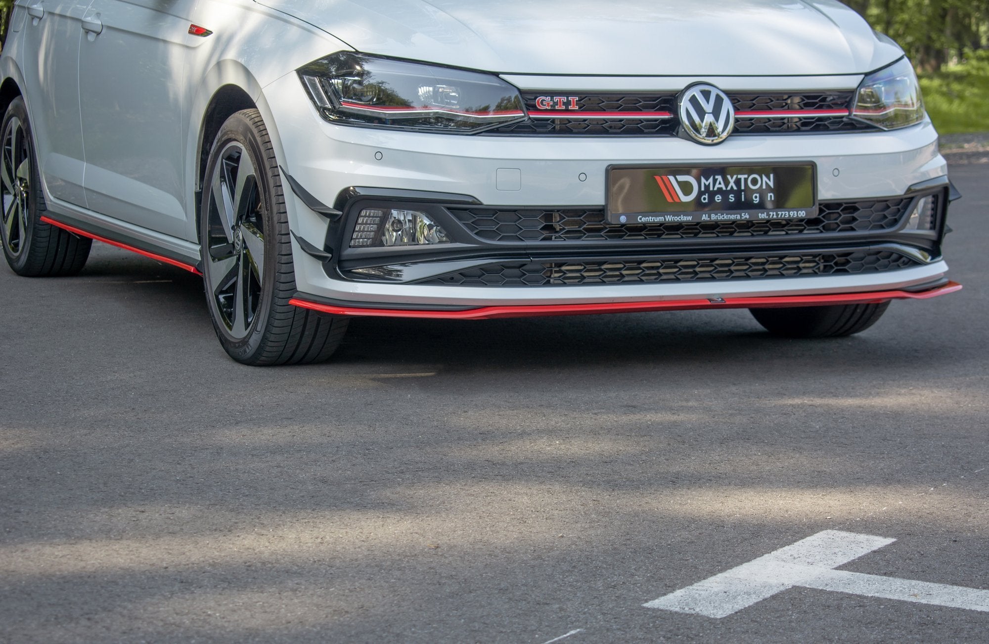 Front splitter v.2 volkswagen polo gti / r-line mk6