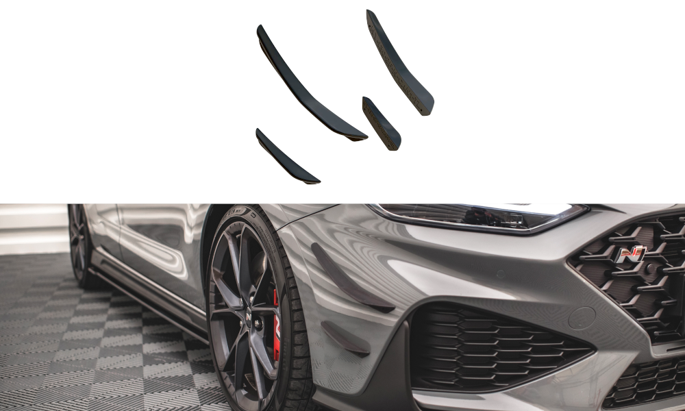 Front bumper wings (canards) hyundai i30 n / i30 n-line hatchback/fastback mk3 facelift