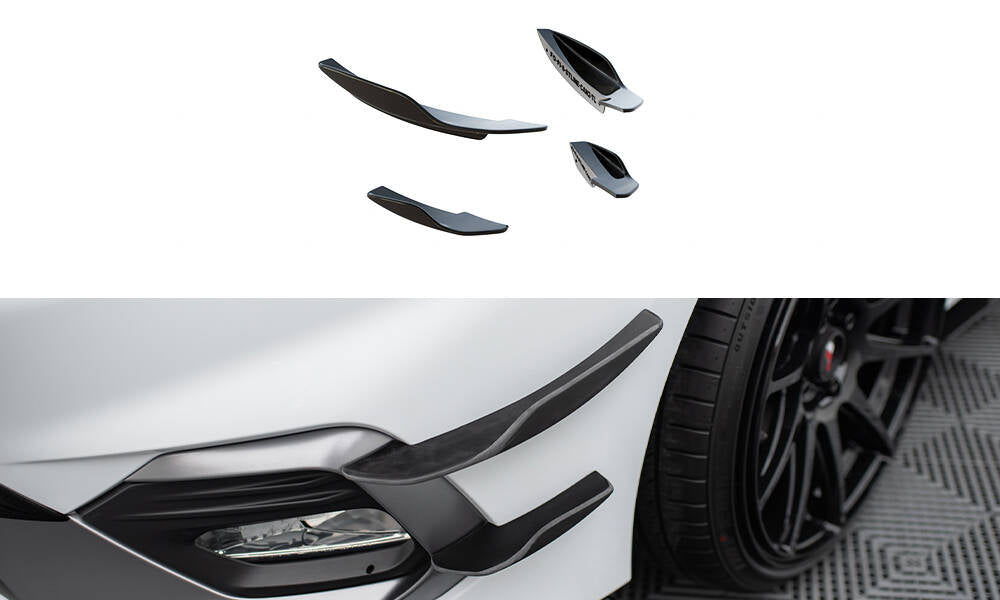 Forreste kofangervinger (canards) v.2 Ford Fiesta MK8 ST / ST-line