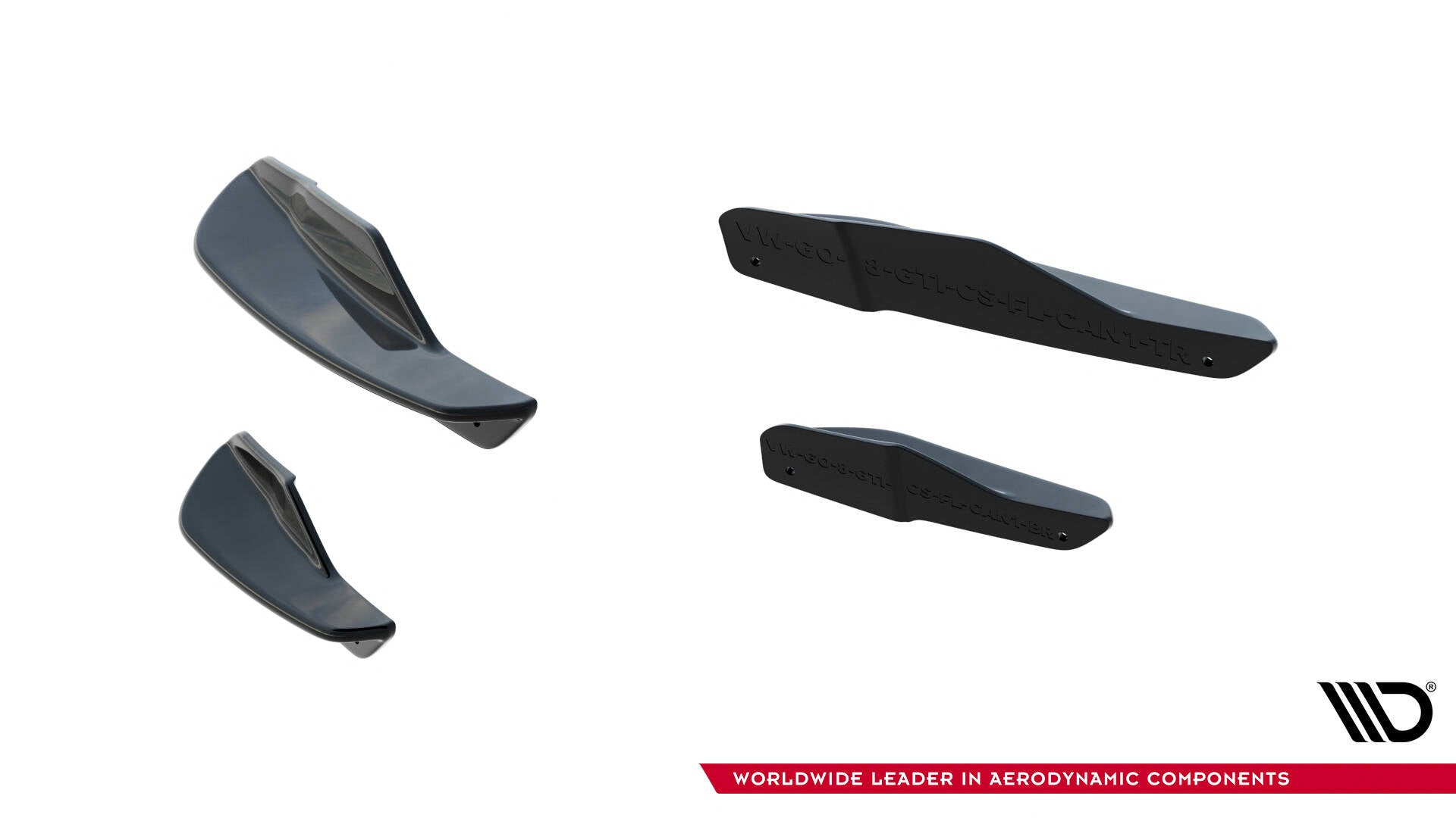 Front bumper wings (canards) volkswagen golf gti clubsport mk8 facelift