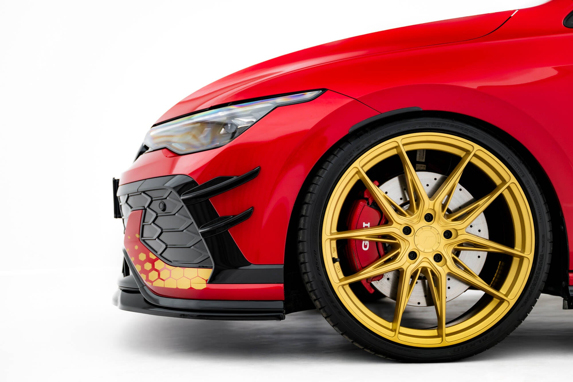 Front bumper wings (canards) volkswagen golf gti clubsport mk8 facelift