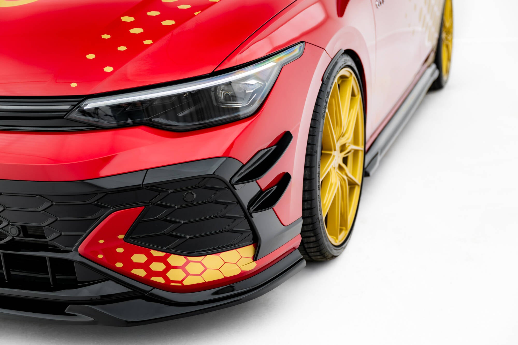 Front bumper wings (canards) volkswagen golf gti clubsport mk8 facelift