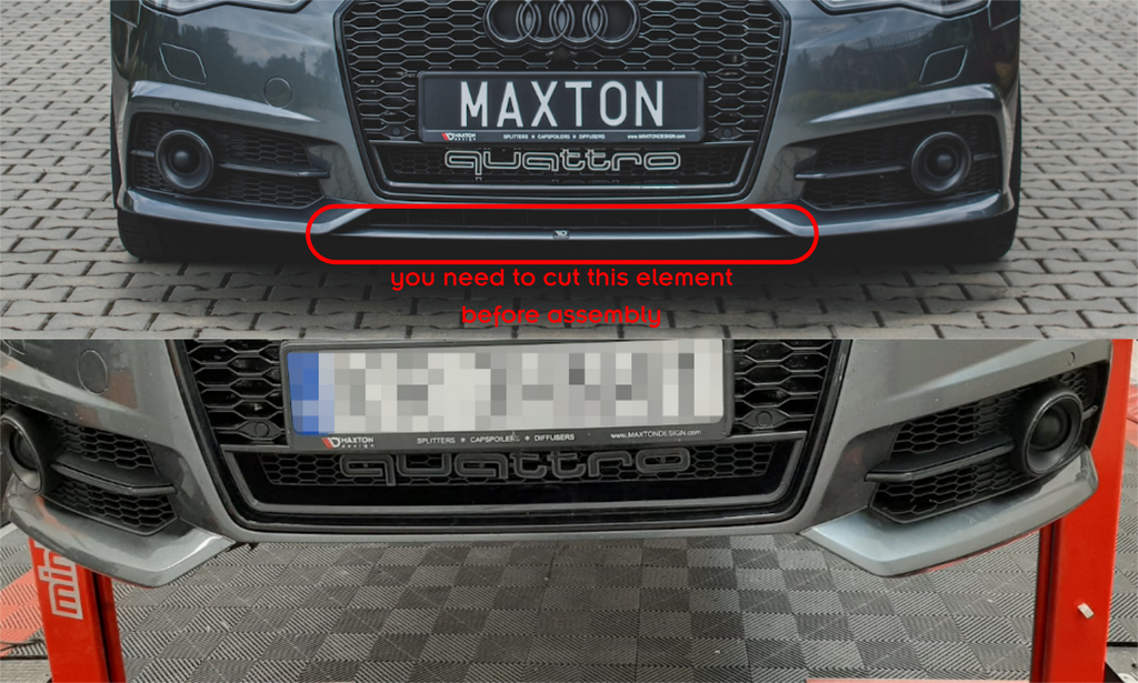 Front splitter audi a6 / a6 c7 s-line/ s6 c7 facelift