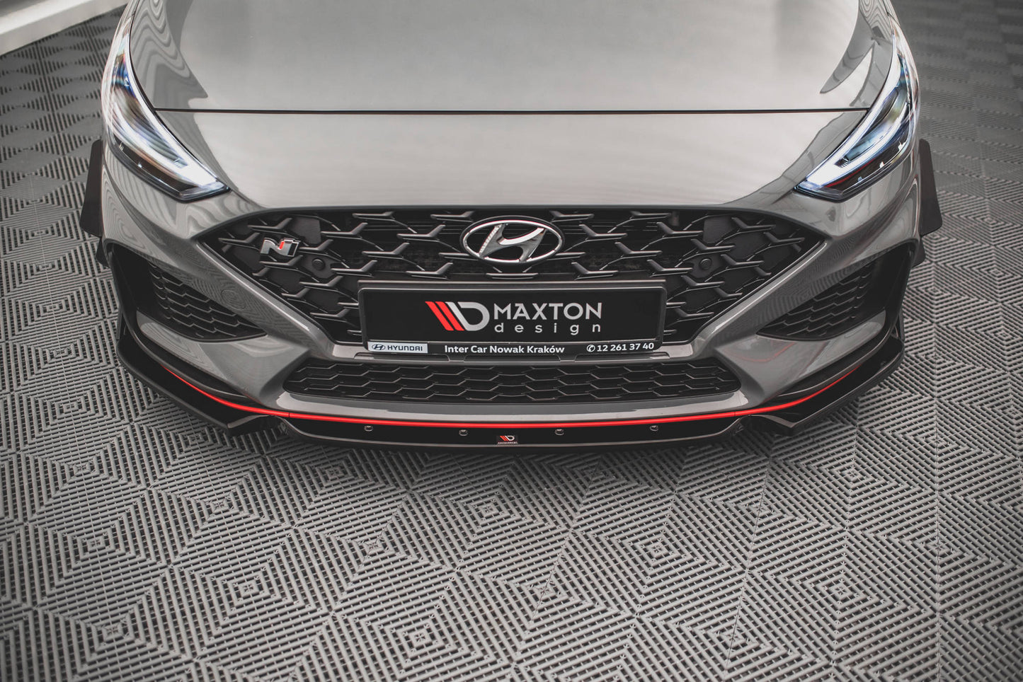 Front splitter v.1 + flaps hyundai i30 n / i30 n-line hatchback/fastback mk3 facelift