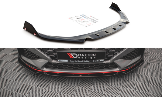 Front splitter v.1 + flaps hyundai i30 n / i30 n-line hatchback/fastback mk3 facelift