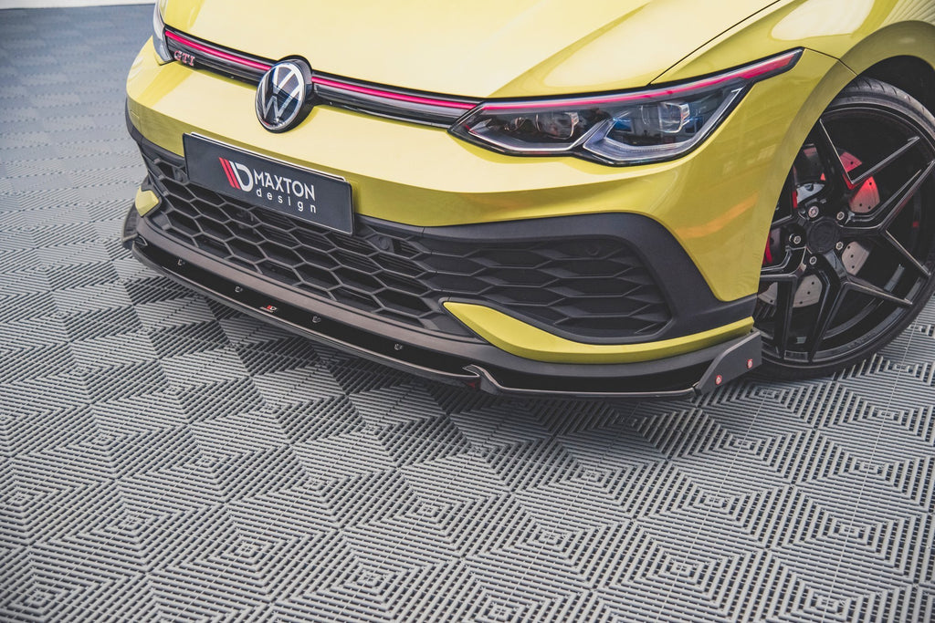 Front splitter v.1 + flaps volkswagen golf gti clubsport mk8
