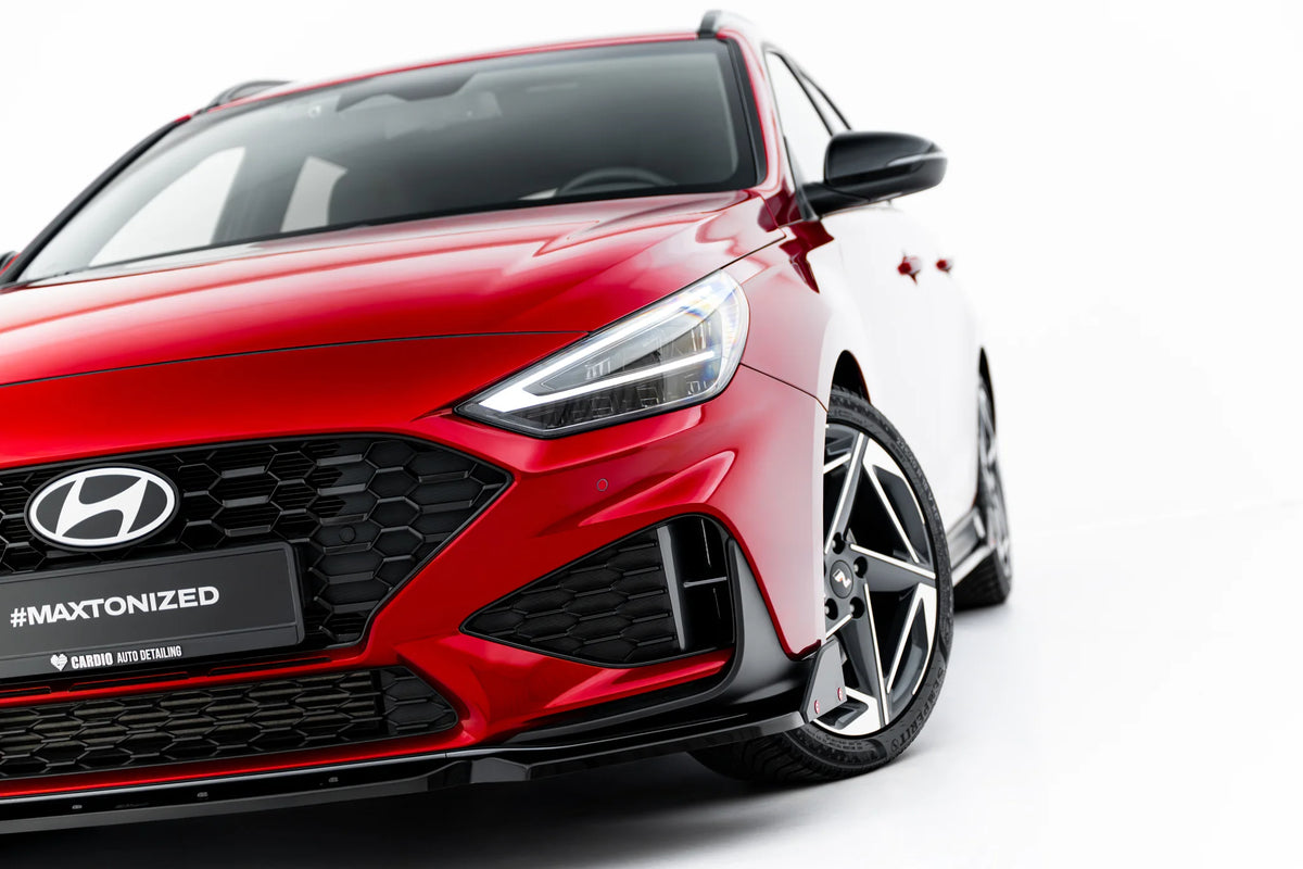 Front splitter v.1 + flaps suitable for hyundai i30 n-line wagon mk3 facelift