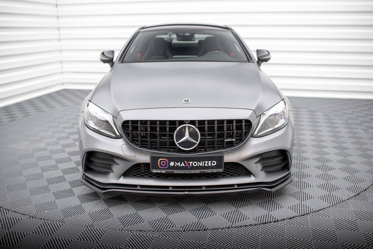 Front splitter v.1 mercedes-amg c43 coupe / cabrio / sedan / estate c205 / a205 / w205 / s205 facelift