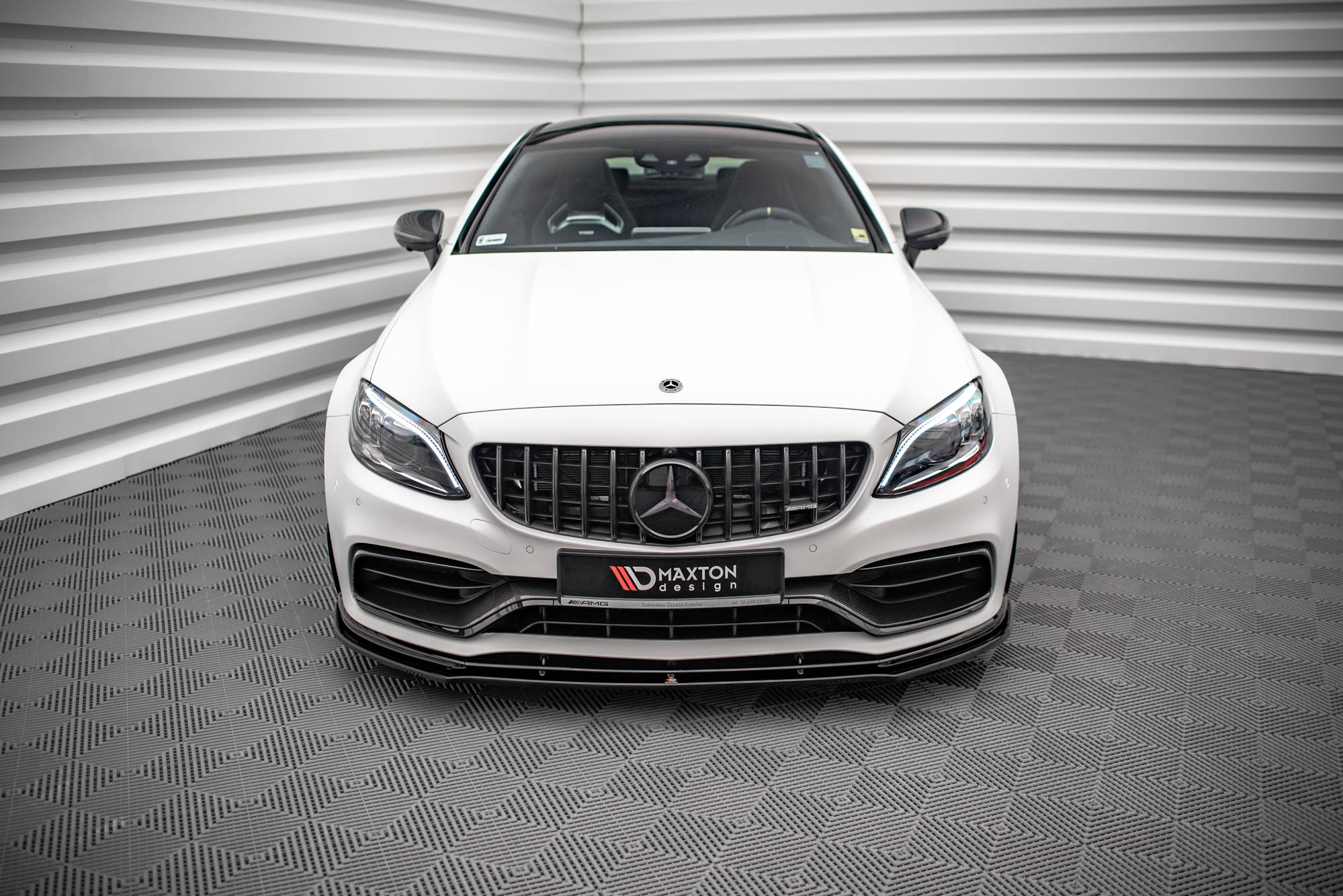Front splitter v.1 mercedes-amg c63 coupe amg aero pack c205 facelift