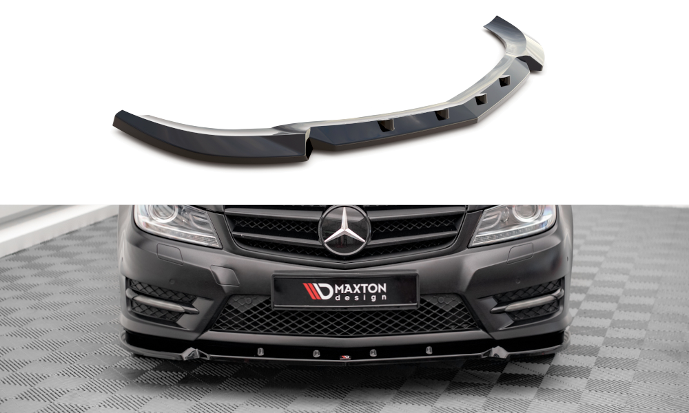 Front Splitter V.1 Mercedes-Benz C Coupe / Derefter / Estate AMG-Line C204 / W204 FACACRIFT / S204 FACELELCE