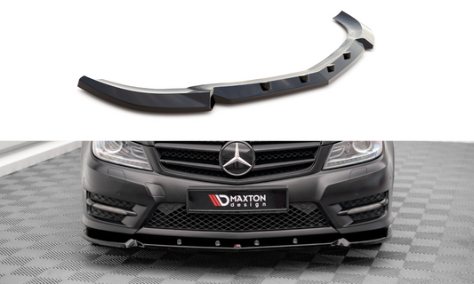 Front splitter v.1 mercedes-benz c coupe / sedan / estate  amg-line c204 / w204 facelift / s204 facelift