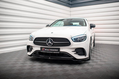 Front splitter v.1 mercedes-benz e-class w213 coupe facelift (c238 facelift) / cabriolet (a238 facelift) amg-line / 53 amg